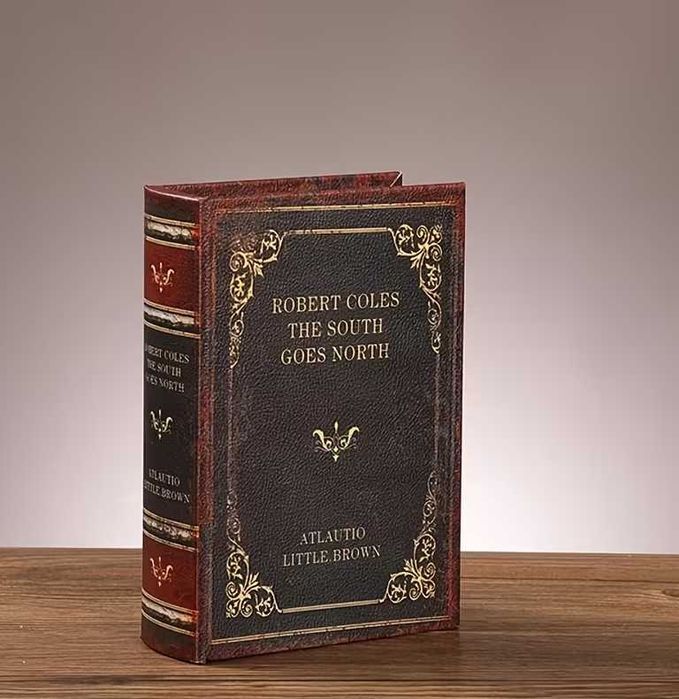 Cutie din lemn de depozitare stil carte din lemn - Aspect vintage