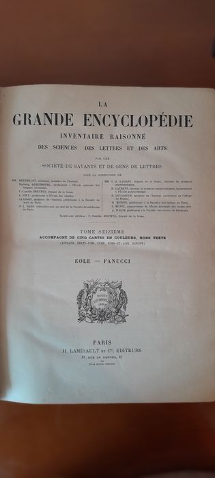 Carte veche 'Marea Enciclopedie Franceza' anul 1886-1895 / 20 volume
