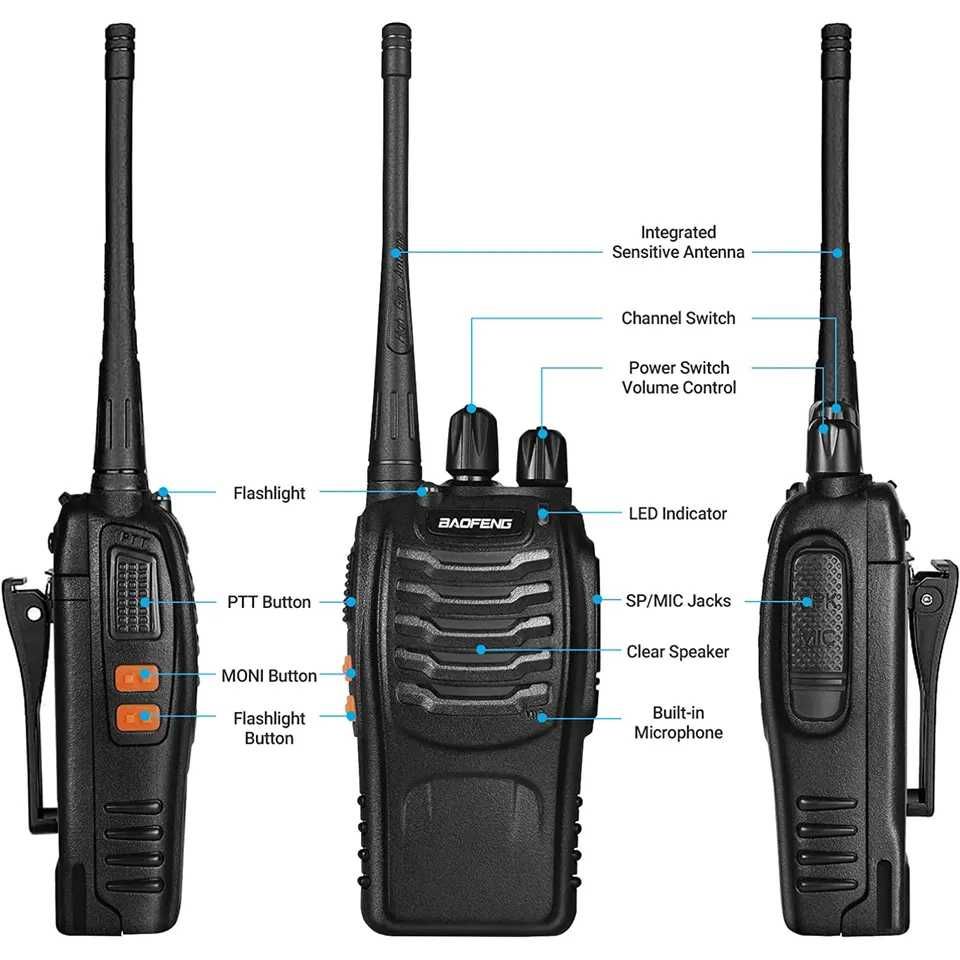 НОВИ С Гаранция 2 броя Комплект Радиостанции Радиостанция Baofeng 888S