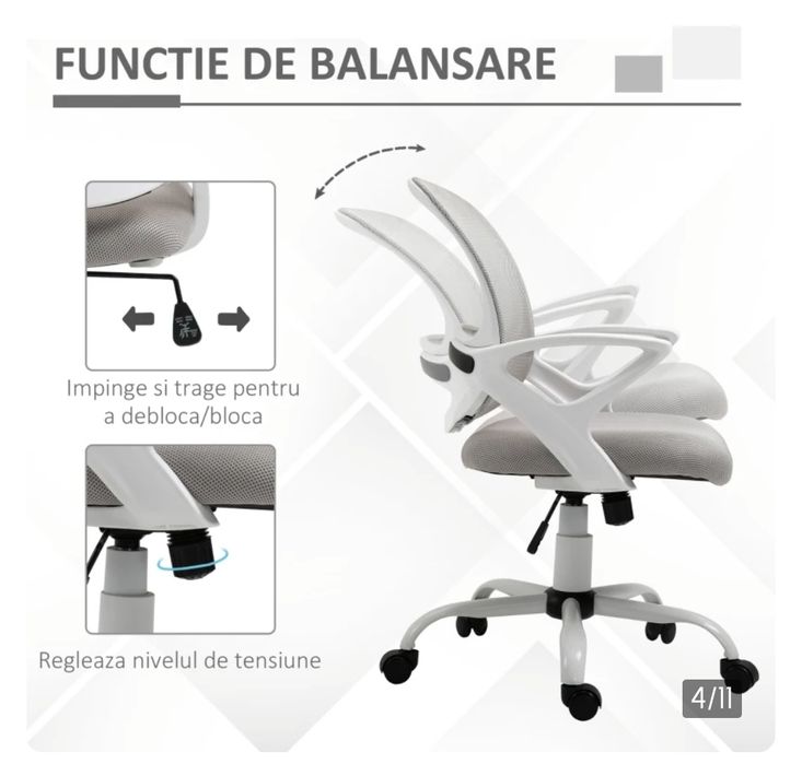 2 buc Scaun birou asamblat NOU