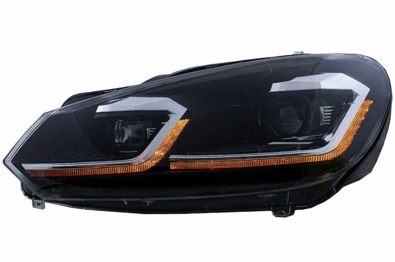Faruri LED VW Golf 6 - Golf G7.5 Design Negru Semnalizare Secventiala