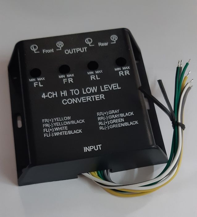 Hi Low Convertor High Low Inlocuiește Lipsa Iesire RCA Adaptor Semnal