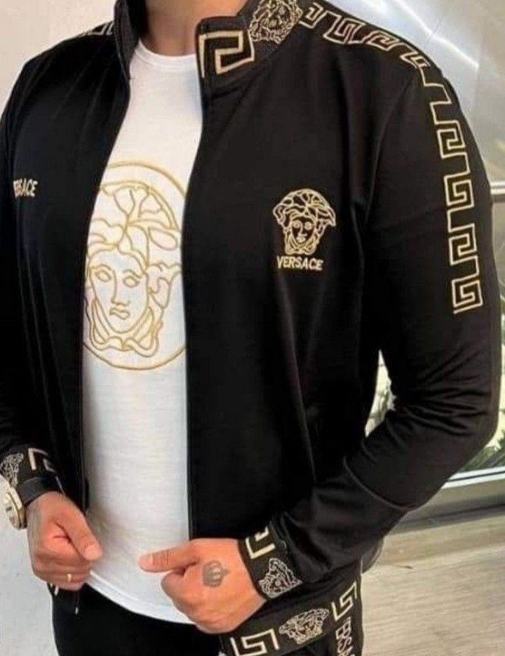 Compleu Versace bărbați,tricou+jacheta/super calitate,S M L XL XXL