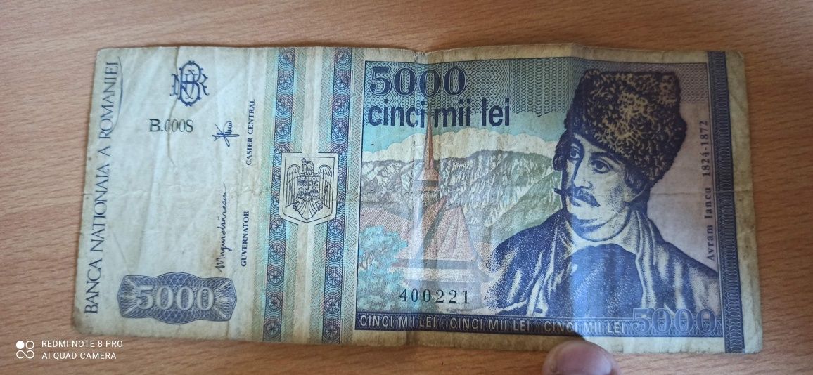 Bacnota 5000 lei din mai 1993