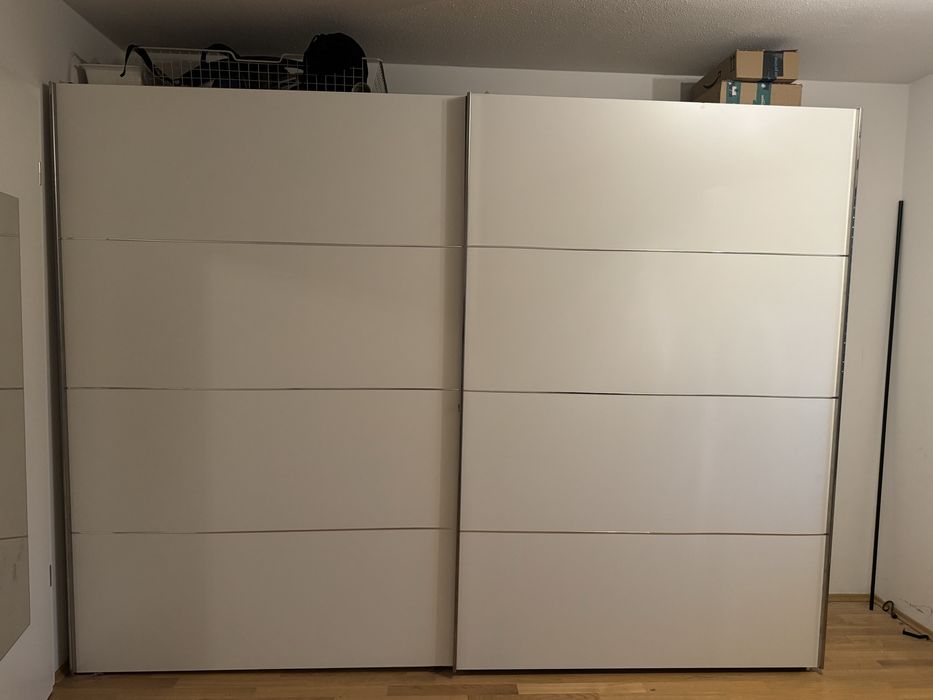 Dressing/Dulap 300/220/70 cm 2 usi culisante alb mat