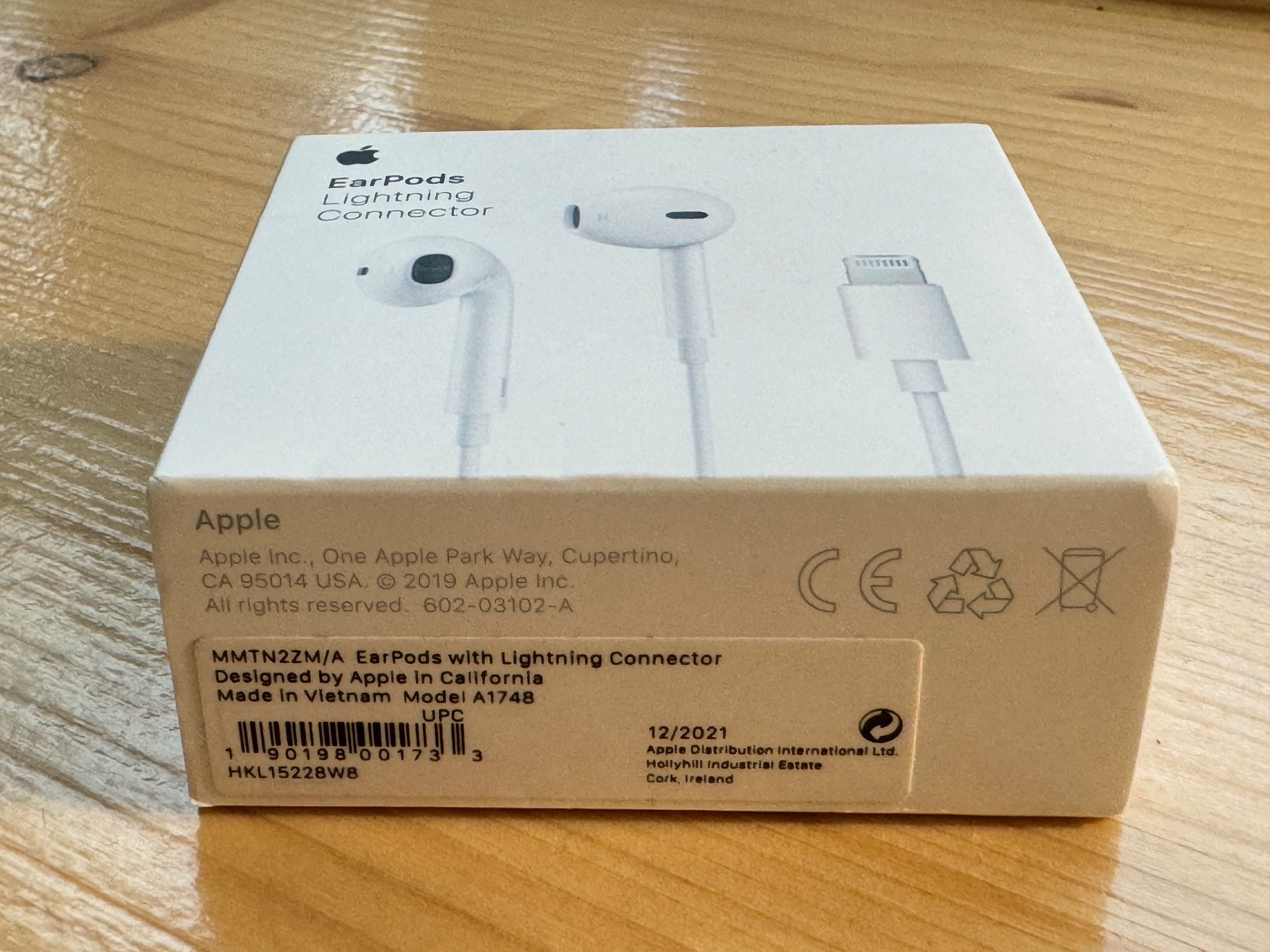 Casti APPLE EarPods, Cu Fir, In-ear, Microfon, Conector Lightning, alb