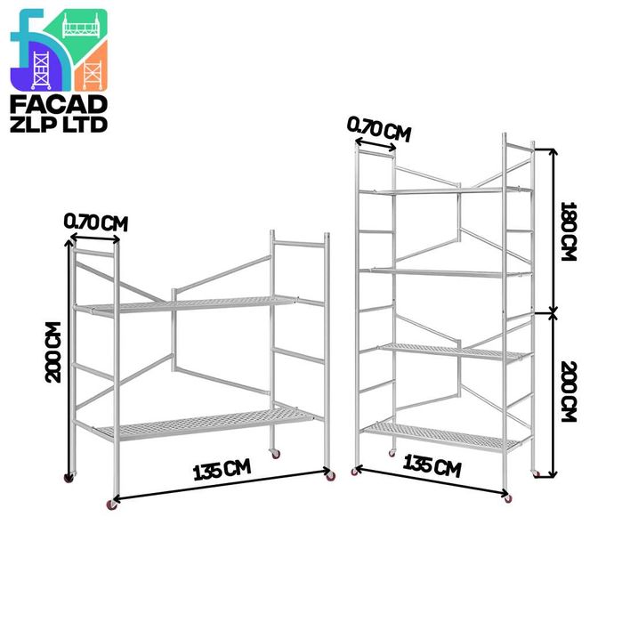 Складные строительные леса с настилами, легкие и прочные, импорт Китай