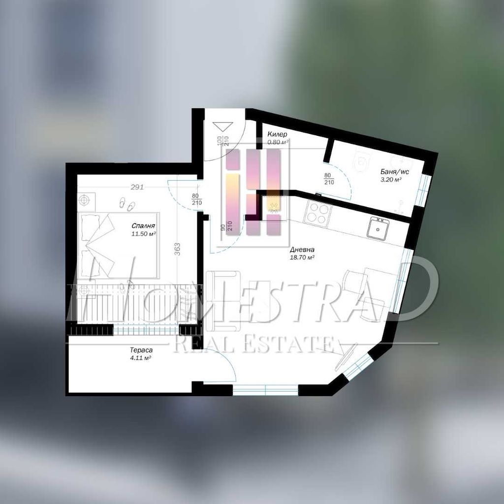 Продава се Двустаен апартамент в Варна, Колхозен пазар - 57 кв.м за 1180 €/кв.м - Снимка #1