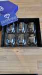 Set nou 6 pahare cristal  cu Swarovski