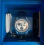 Ceas original Swatch Bioceramic Moonswatch Mission to the super blue M