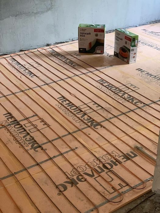 Электрический тёплый пол под кафель под стяжку