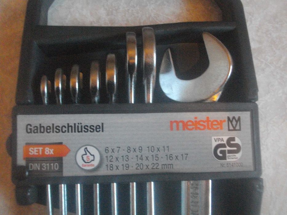 Старо Качество Длета Дърворезба 8бр/ К-т Гаечни Ключове 6-22мм Meister