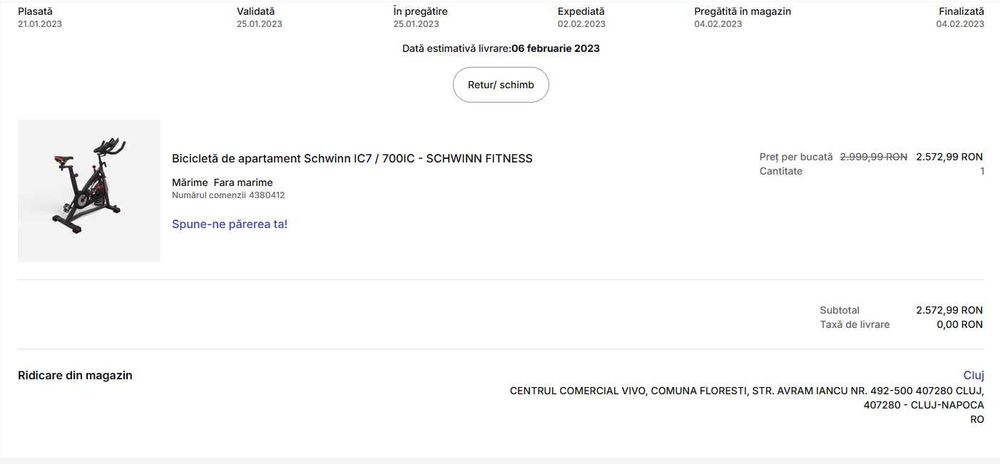 Bicicleta fitness de apartament/interior SCHWINN 700IC