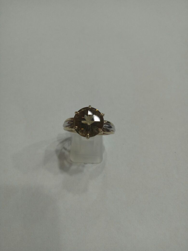 Vind inel antic din aur 375(9ct) cu citrin