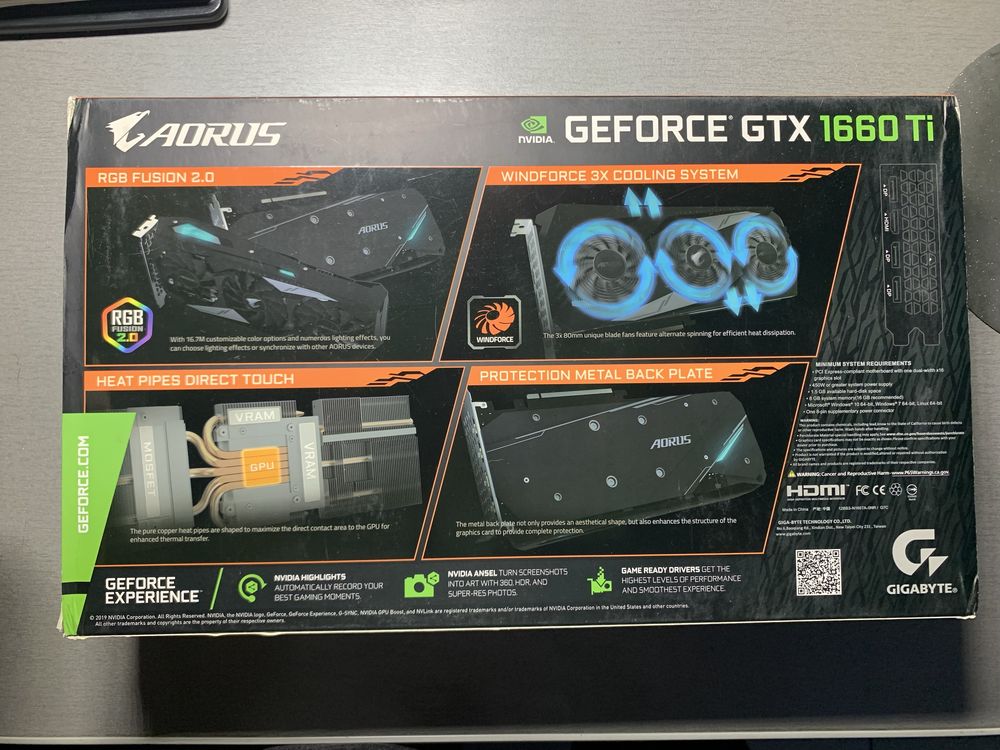 Видеокарта GTX 1660 Ti