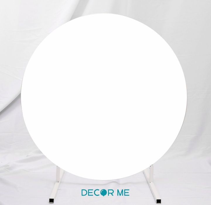 Бял винил 180см кръг с капси