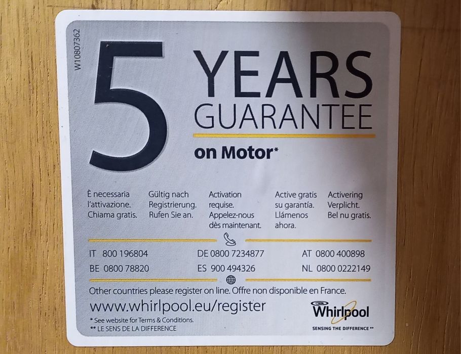 Пералня Whirlpool A+++ 1400об. 6кг инвентор