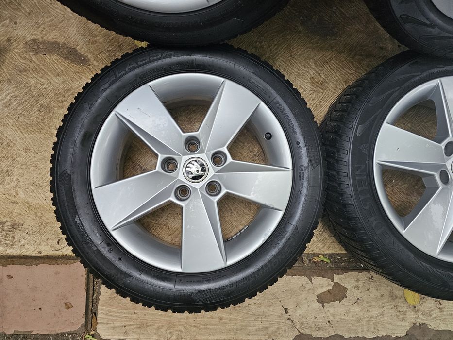 Jante aliaj 16" Skoda Octavia 2/3/4-cu anvelope iarna M+S 205/55/16