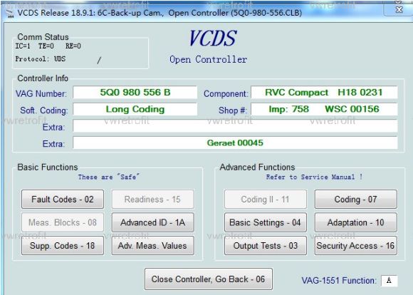 Camera Marsalier HighLine RVC MIB2 VW Golf 7 Passat B8 SEAT Leon Cupra