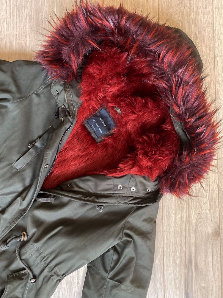 Дълго яке тип парка Bershka
