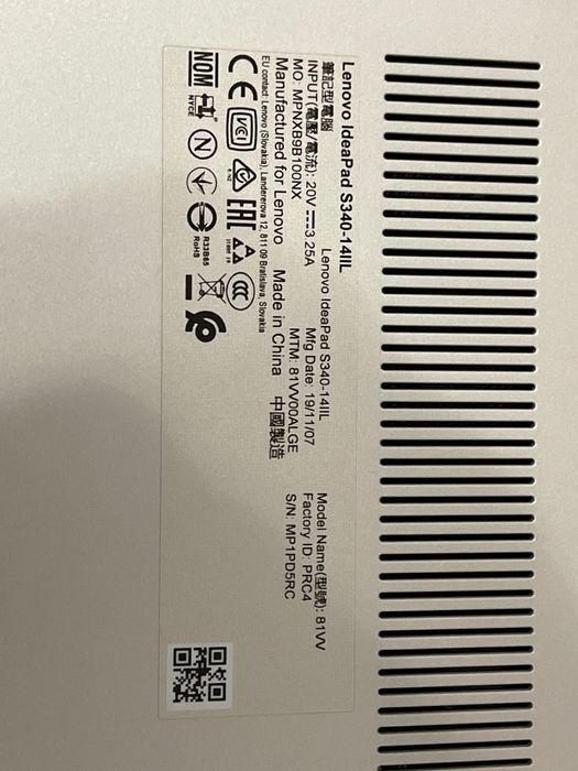 Lenovo IdeaPad S340 i3 Gen 10 ; SSD 250 GB ; 8 GB RAM