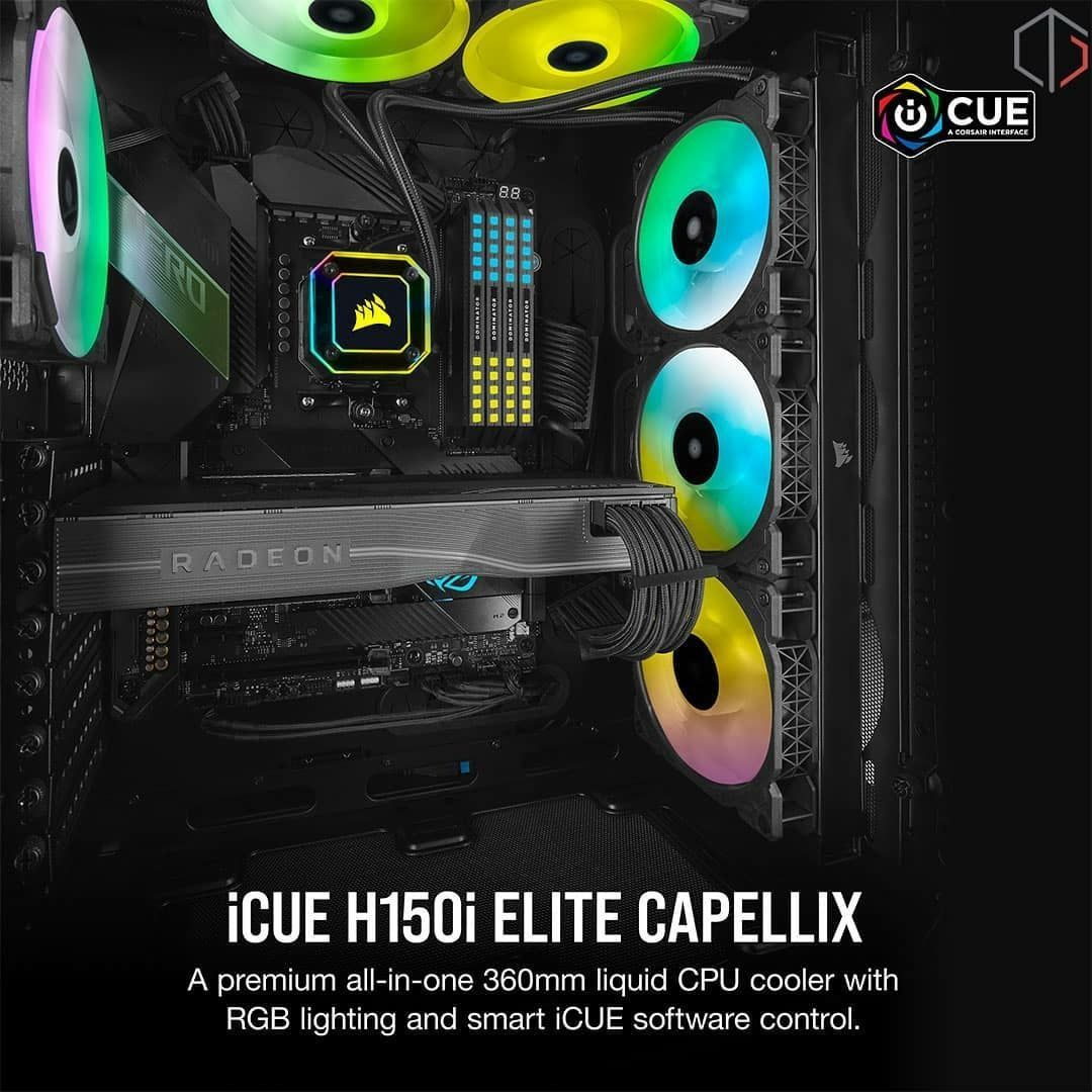 СКИДКА! Corsair H150i elite capellix  водяное охлаждение/водянка/кулер