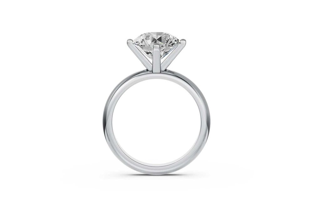 Inel cu diamant 2.99ct F-G / VS – Aur alb 14K – Certificat IGI