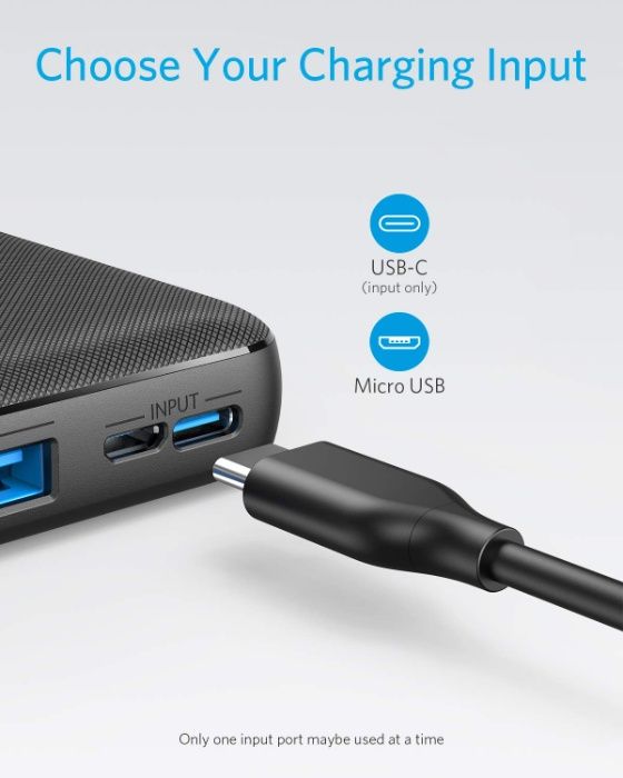 Anker PowerCore Essential 20000-външна батерия с USB-C вход за зарежда