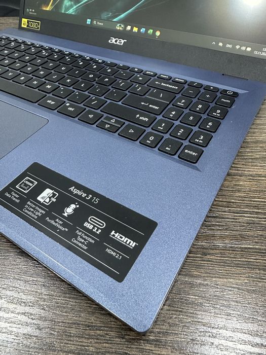 мощный 8-ядерный ноутбук Acer Aspire 3, сенсорный, доя графики и игр