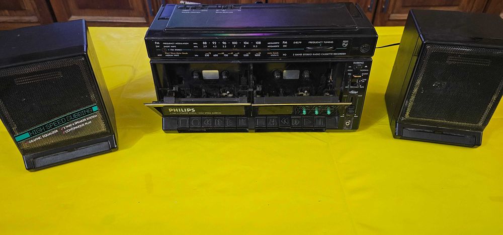 Radio  casetofon dublu casette  Philips D8278/32 vechi vintage
