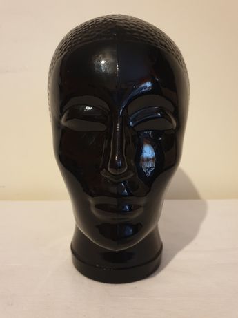 Cap din sticla neagra / Vintage glass head by Fornasetti, 1960s