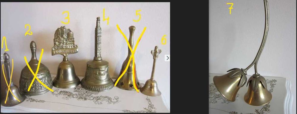 cadou rar Clopot Clopotel bronz masiv colectie Franta,UK,Scotia,German