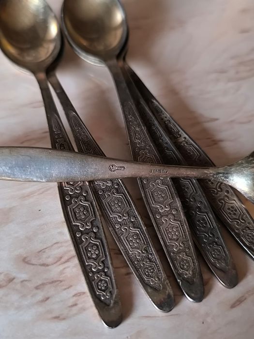 Ложки чайные и столовые мельхиоровые и нержавейка советские