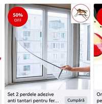 2 Plase pentru geam împotriva țânțarilor