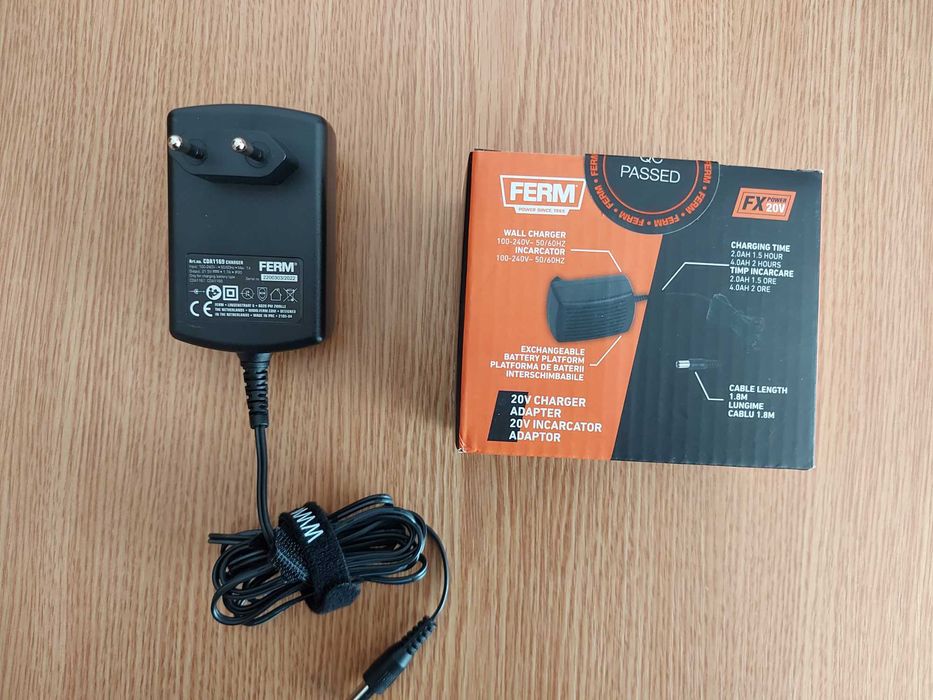 Incarcator FERM acumulatori 20V  4A, adaptabil pentru scule MyProject