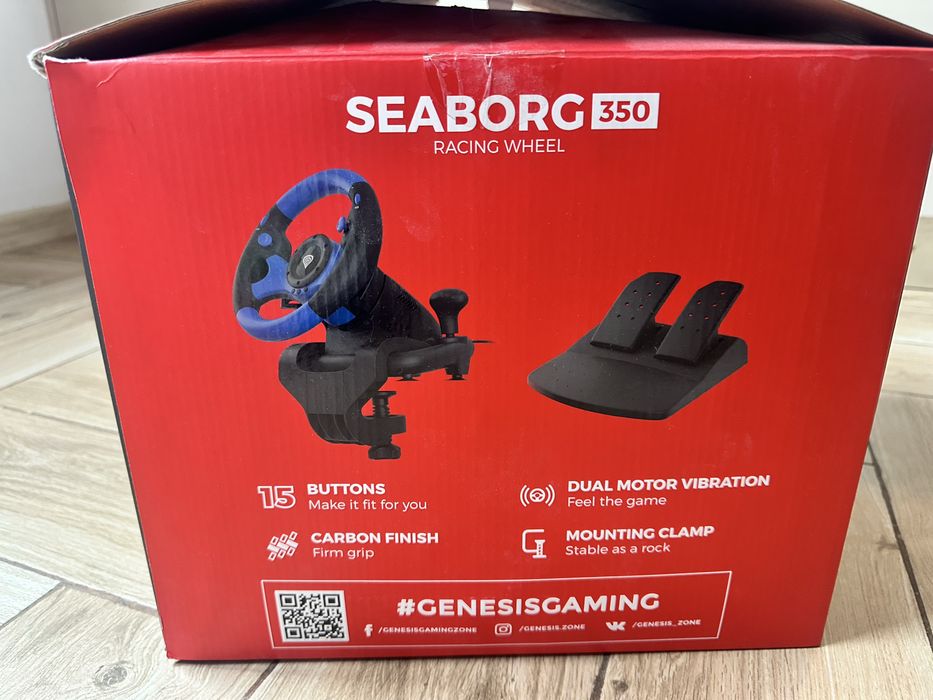 Състезателен волан с педали Genesis Seaborg 350