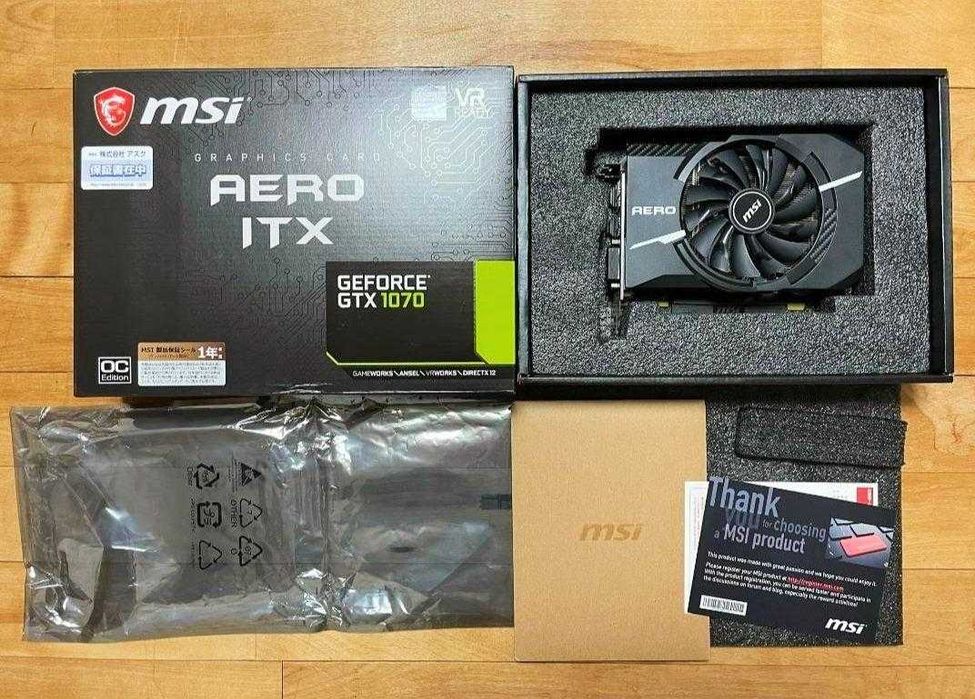 Видеокарта MSI GeForce GTX 1070 AERO ITX 8G OC 8GB GDDR5 видео карта