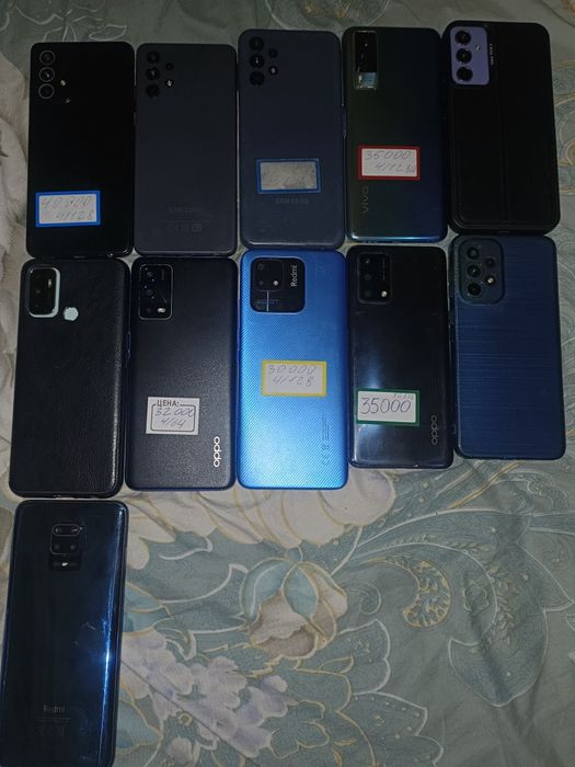 Смартфоны орро, vivo, Samsung,  Xiaomi