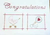 Felicitare cusuta - Congratulations