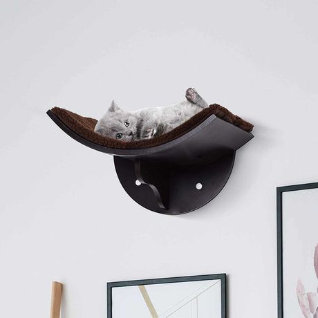 Etajera - pat pentru pisici, cu saltea, maro - produs resigilat!