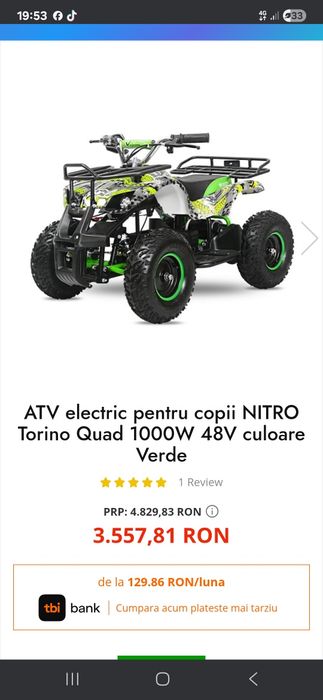 Atv electric copii baterie 1000 w