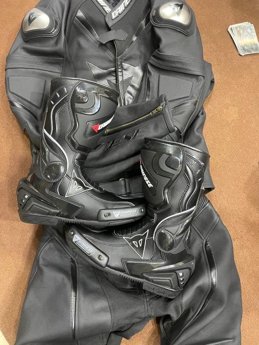 Combinezon Moto Dainese Full Black 2 piese