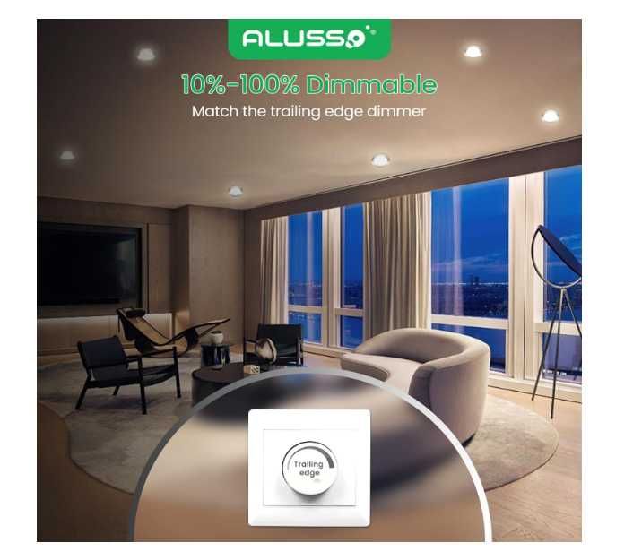 Bec Incastrat Spot LED ALUSSO,4W cu reglaj,68 mm,pachet 6 buc,clasa F