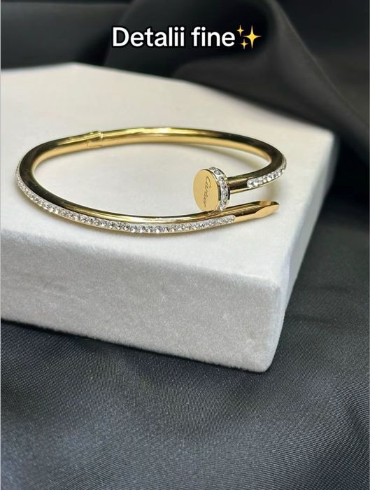 Bratara cartier placata cu aur
