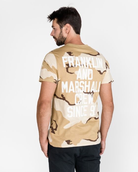 НОВА Franklin & Marshall Desert Camo T-Shirt - мъжка тениска - р.ХЛ