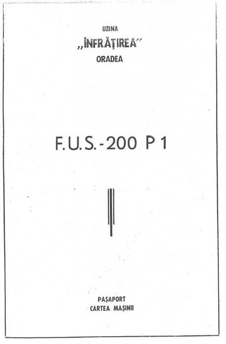 Cartea masinii FUS 200