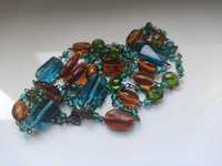 Coleier lung sticla colorata colectie bijuteri