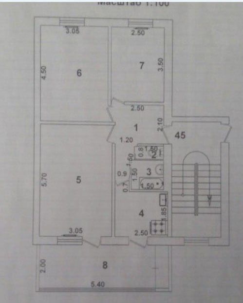 Центр.  Ц4.  3комн.  3этаж. Кирпич. Ор Бухара кафе