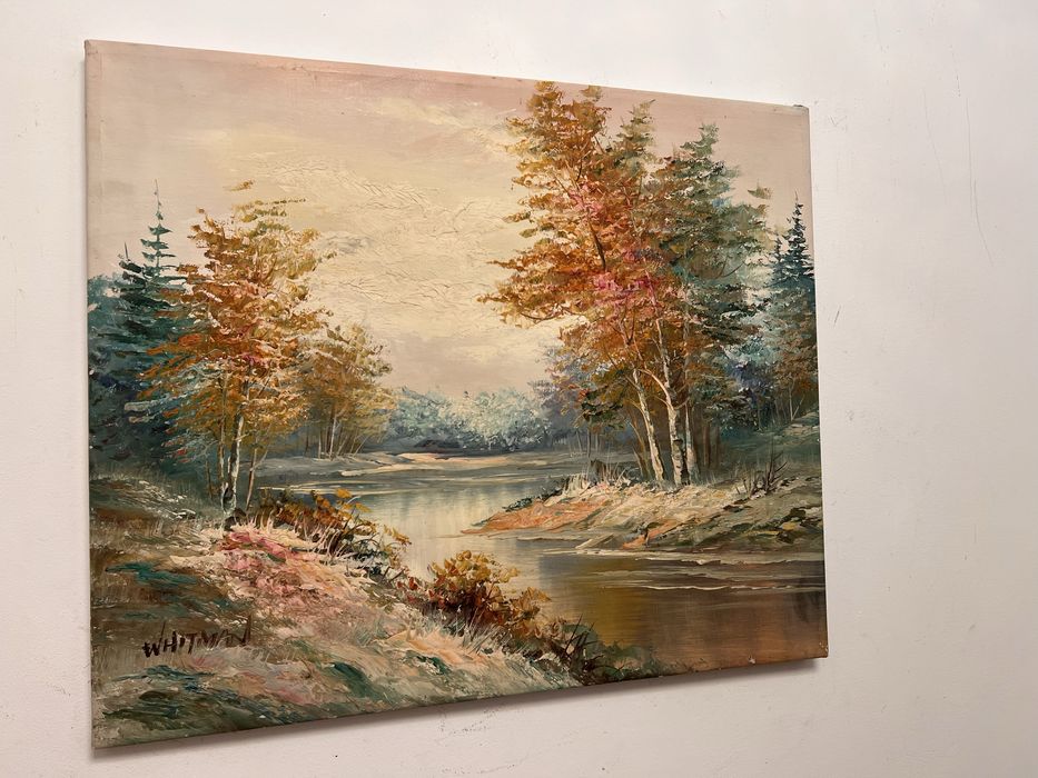 Pictura in ulei pe panza semnata.