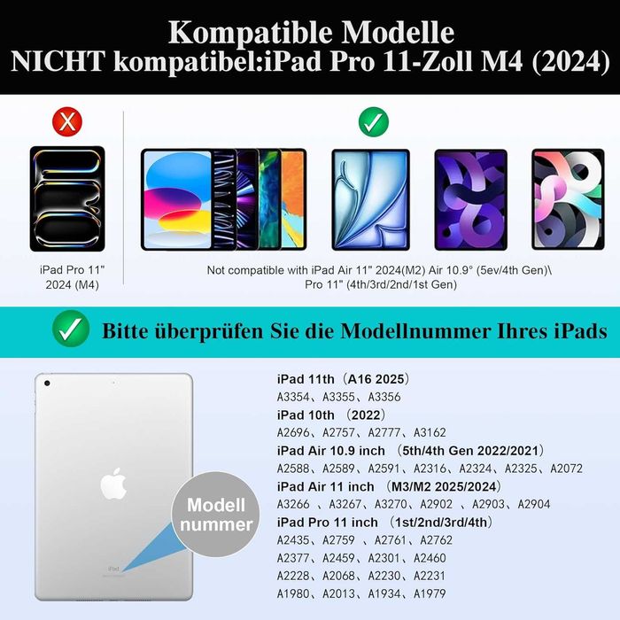 Husa iPad Air 11  inch      3 in 1 cu tastatura si touch pad